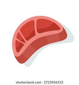 Ilustração de vetor de carne crua com textura de carne fresca. Ideal para projetos culinários, menus de restaurantes, marca de açougue, design de alimentos e visuais relacionados à cozinha.