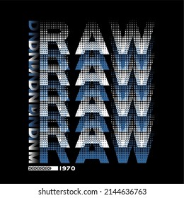 RAW text design white blue abstract line grunge effect