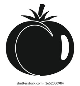 Icono de tomate crudo. Icono de vector de tomate bruto para diseño web aislado en fondo blanco