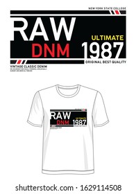 raw typography for print tshirt