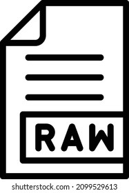 Ilustración de diseño de iconos de vectores RAW