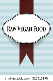 Raw Vegan Food card or poster