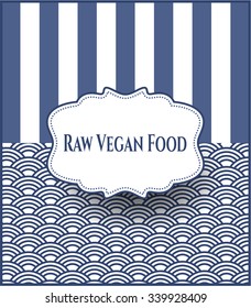 Raw Vegan Food card, poster or banner