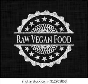 Raw Vegan Food chalk emblem