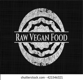 Raw Vegan Food chalk emblem