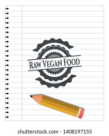 Raw Vegan Food drawn with pencil strokes. Vector Illustration. Detailed.