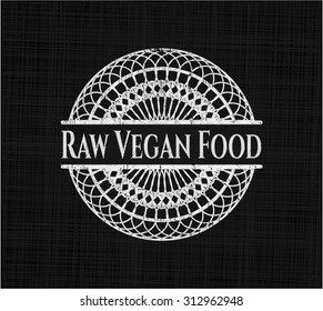 Raw Vegan Food on chalkboard