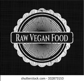 Raw Vegan Food on chalkboard