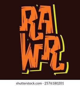 rawr words of wisdom design vector

