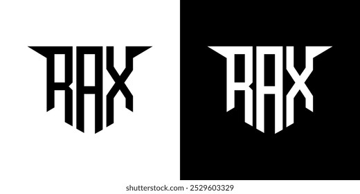 RAX letter logo design with white background in illustrator, vector logo modern alphabet font overlap style, calligraphy designs for logo, Poster, Invitation, etc.
