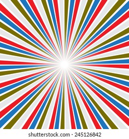 Ray background of colored rays