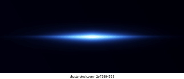 Raio de luz azul sobre fundo transparente.
