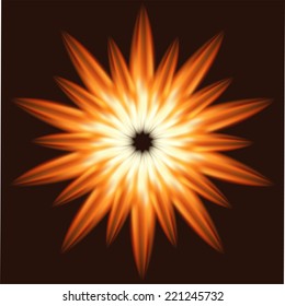 Ray burst red and yellow fire 