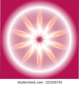 Ray circle Burst on pink Background