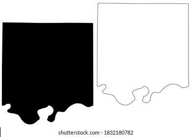Ray County, Missouri (U.S. county, United States of America, USA, U.S., US) map vector illustration, scribble sketch Ray map
