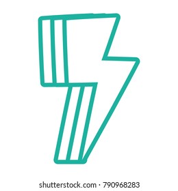 Ray energy symbol cartoon
