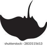 Ray Fish Silhouette and Vector Art – Marine Sea Animal Illustration