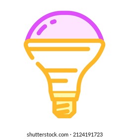 ray glow light bulb color icon vector. ray glow light bulb sign. isolated symbol illustration