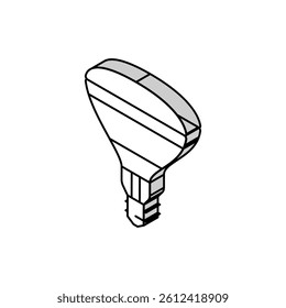 ray glow light bulb isometric icon vector. ray glow light bulb sign. isolated symbol illustration