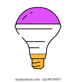 ray glow light bulb line icon vector. ray glow light bulb sign. isolated symbol illustration