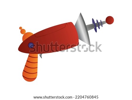 Ray gun clipart vector illustration isolated on white background