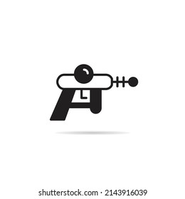 Ray Gun Icon Vector Illustration