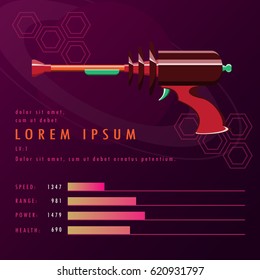 Ray gun Weapon on space