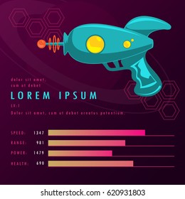 Ray gun Weapon on space