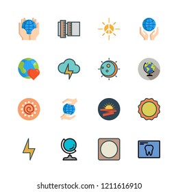 ray icon set. vector set about sun, eclipse, x ray and light bolt icons set.