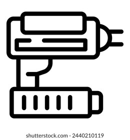 Vector de contorno de icono de rayo láser blaster. Alien juego futuro. Arma de armas avanzada