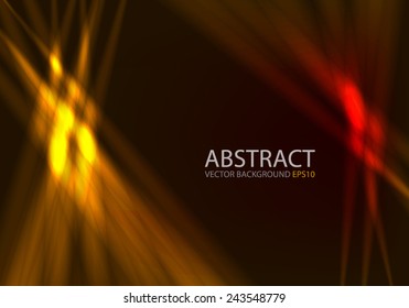 Ray light background red and gold color line technology digital lighting art background for text and message design , vector