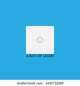 a ray of light icon sign signifier vector