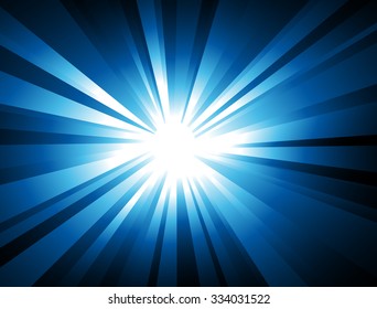 Ray Lights explosion background with blue colors