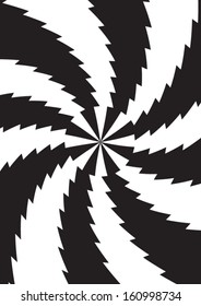 Ray Radial Twirl Black White