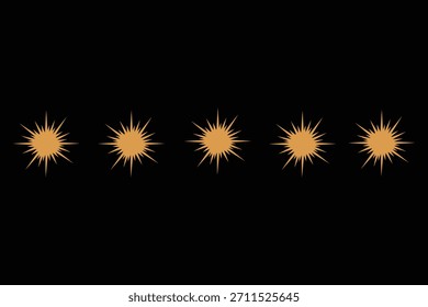 Rayos de resplandor de destello de luz de color dorado estrella de explosión brillante efecto transparente brillo brillante iluminación de Vector superpuesto