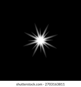 Ray Radiance Star Burst Effect.  Plano de fundo do brilho da luz branca abstrata para o design digital moderno
