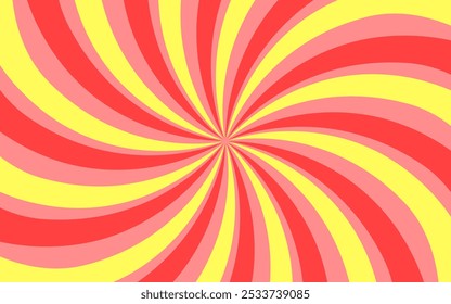 Ray spins the light. Color wavy strips isolated on background. Radial wave lines.