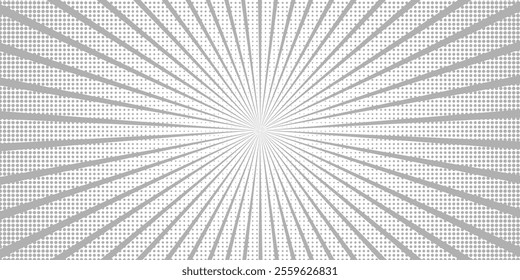 Ray sun light. Sunburst background. Radial circle line. Pattern starburst. Comic beam lines. Sun effect rays. Abstract firework. Concentration stripe. Cartoons lightning style. Vector illustration