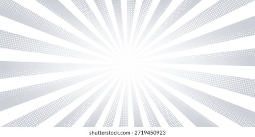 Rayos de luz solar. Fondo de Sunburst. Línea circular radial. Estallido estelar del patrón. Líneas de viga cómica. Rayos de efecto solar. Fuegos artificiales Abstractas. Franja de concentración. Caricaturas estilo relámpago. Ilustración vectorial