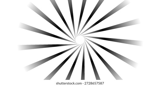 Ray sun light. Sunburst background. Radial circle line. Pattern starburst. Comic beam lines. Sun effect rays. Abstract firework.