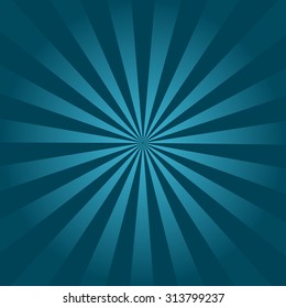 Ray turquoise background retro illustration