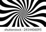 Ray twist light. Black color strips wavy isolated on white background. Radial waves line. Pattern curved. Comic spinning. Effect curves rays. Abstract stripe. Twisted design. Vector illustration