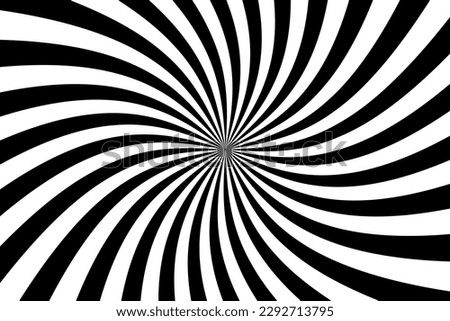 Ray twist light. Black strips isolated on white background. Radial waves line. Pattern curved. Comic spinning. Effect curves rays. Abstract concentration stripe. Cartoons style. Vector illustration