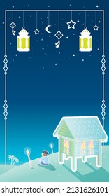 A Raya festival vector with serene village feels. 