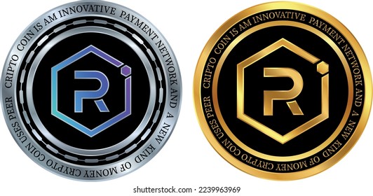 raydium-ray virtual currency logo. vector illustrations. 3d illustrations.