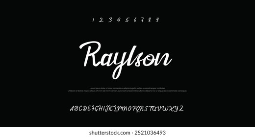 Raylson Tecnologia fonte ciência, alfabeto cibernético digital feito estilo robótico, letras maiúsculas A, B, C, D, E, F, G, H, I, J, K, L, M, N, O, P, Q, R, S, T, V, W, X, Y, Z algarismos 0