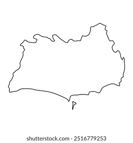 Mapa de la provincia de Rayong, división administrativa de Tailandia. Ilustración vectorial.