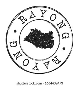 Rayong, Thailand Map Postmark. A Silhouette Postal Passport. Stamp Round Vector Icon. Vintage Postage Designs.