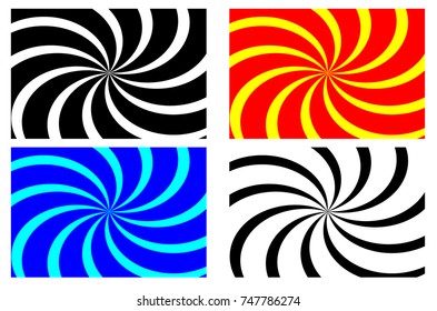 Rays - abstract striped background - vector set
