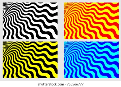 Rays - abstract striped background - vector set